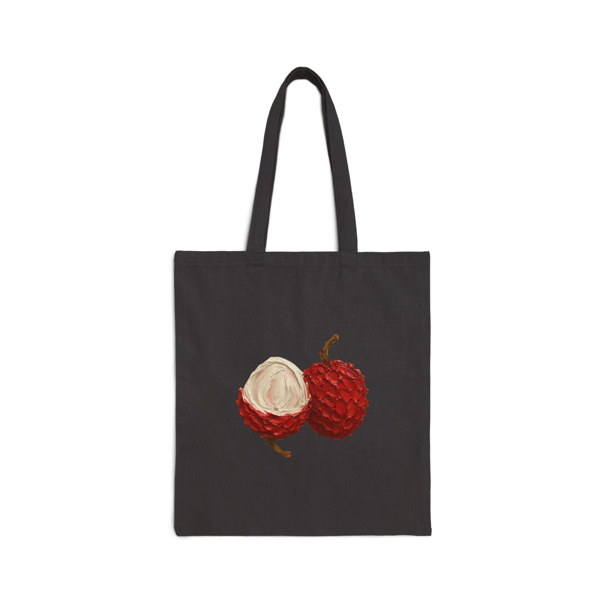 Cute Lychee Paint Canvas Tote Bag